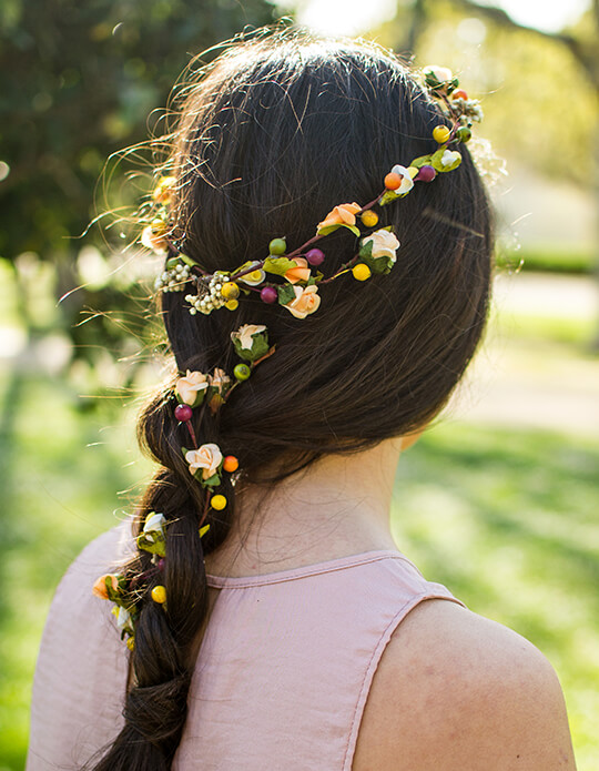 flores para el pelo
